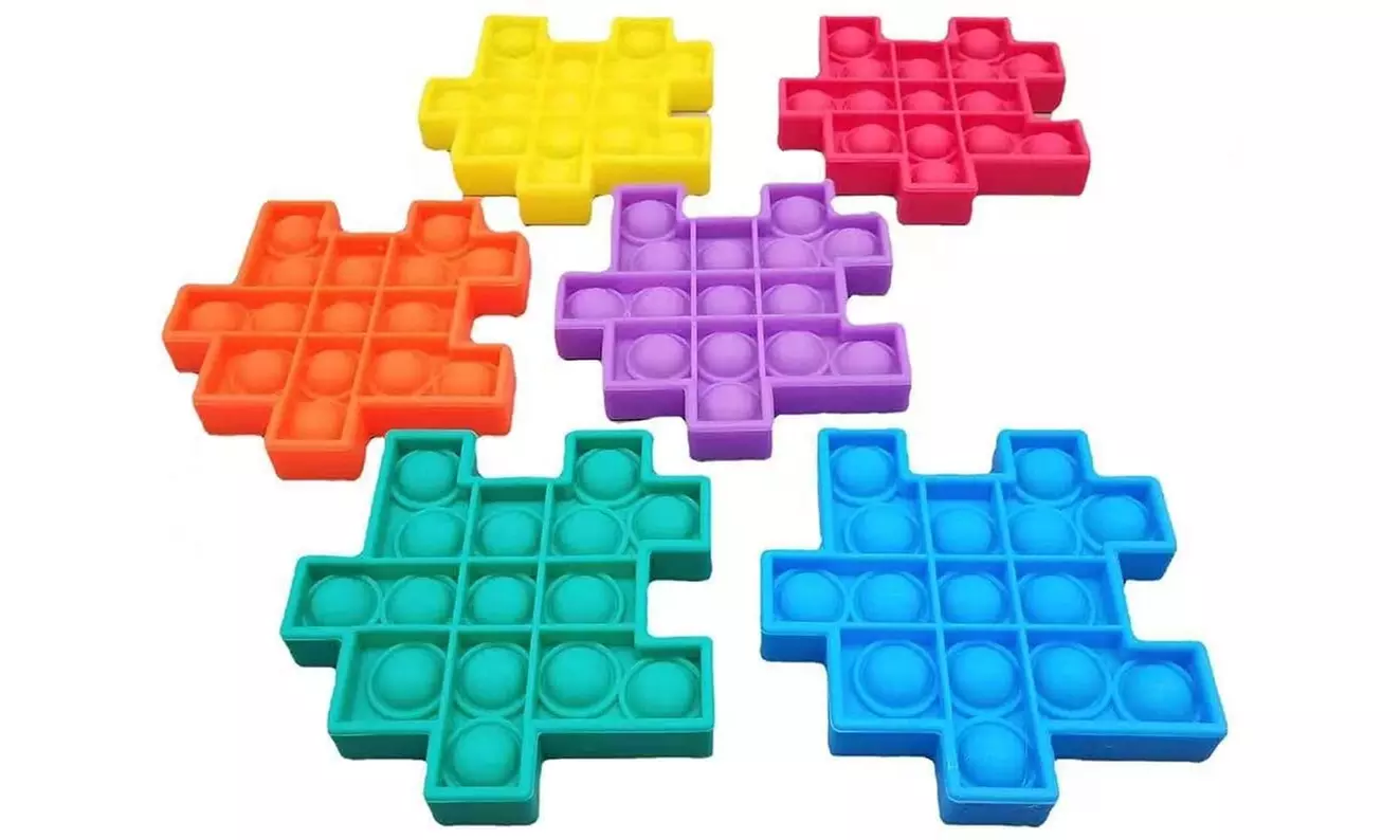 Cube Pop It Puzzle Game Board 6 Pack - Second Medium