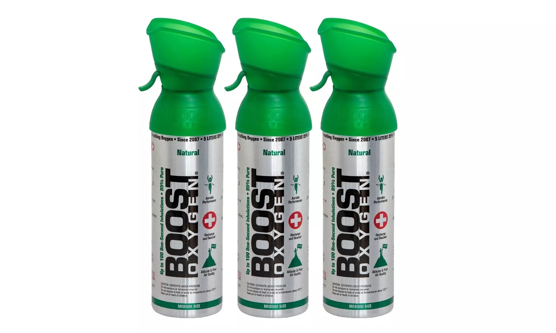 3 Pack Boost Oxygen, Portable Pure Canned Oxygen - Primary Image