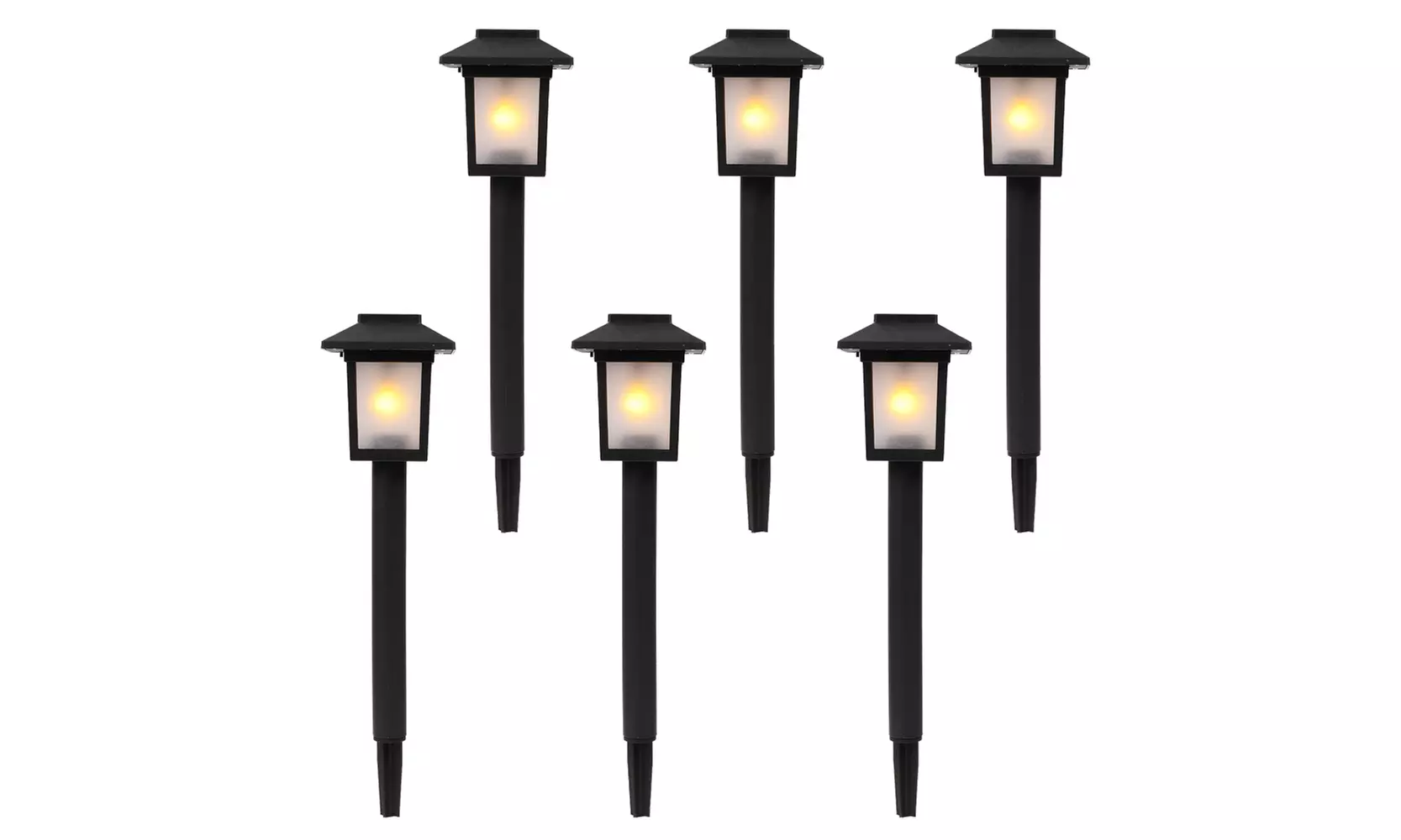 6pcs Waterproof Solar Torch Light Outdoor Decorative Lighting - Primary Image
