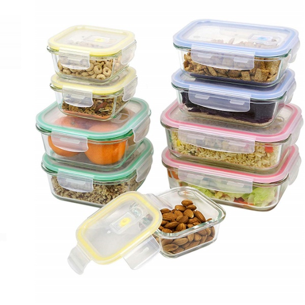 Vremi 18 Piece Glass Food Storage Containers With Locking Lids