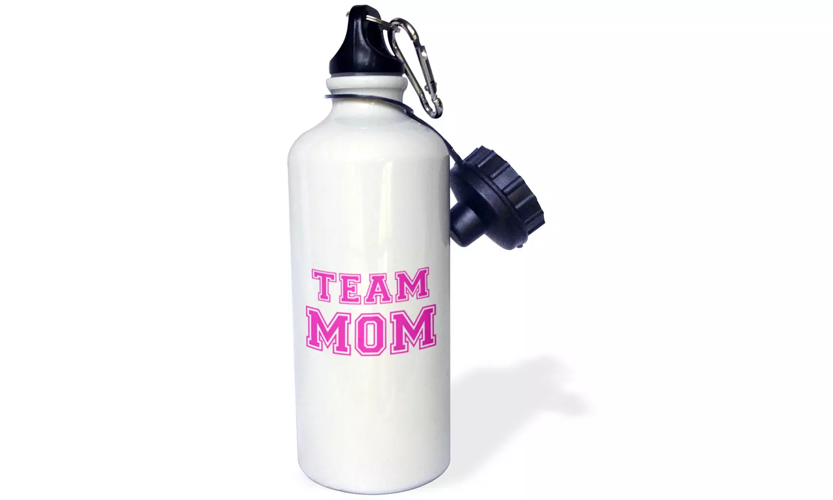 Water Bottle Team Mom hot pink girly retro sporty or college sports font gifts  - Primary Image