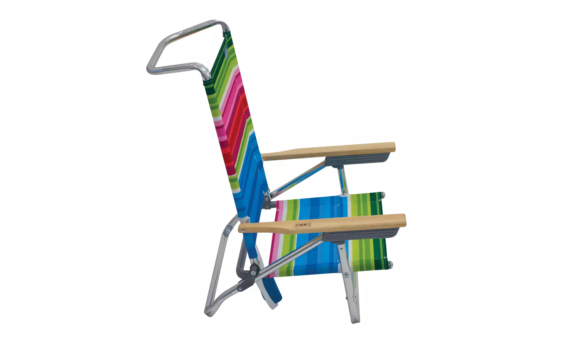 RIO Beach Classic 5-Position Lay Flat Beach Chair - Beach Club Stripes - Second Medium