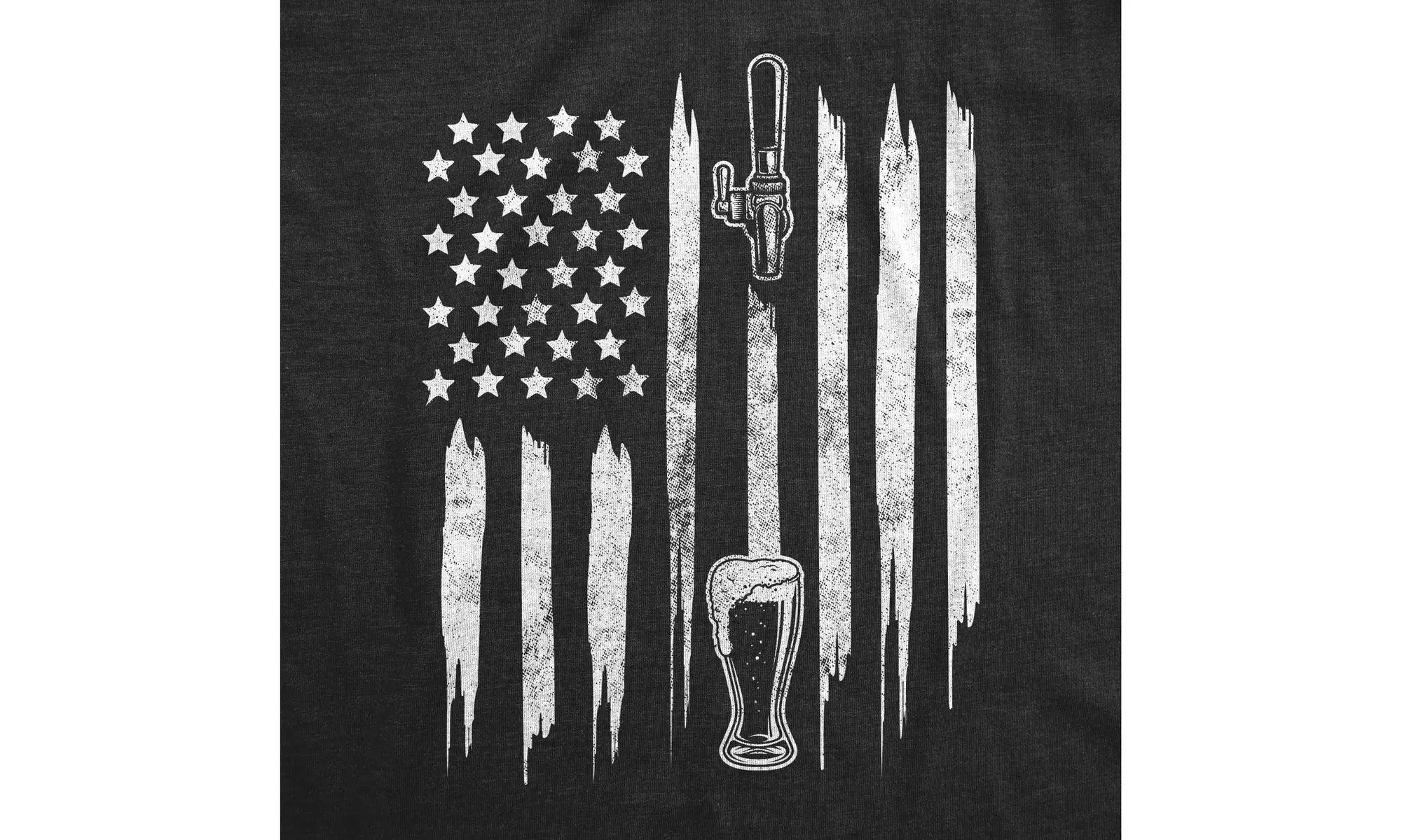 Mens Craft Beer American Flag Tshirt Cool Beer Lover Bar 4th Of July USA Graphic - Second Medium