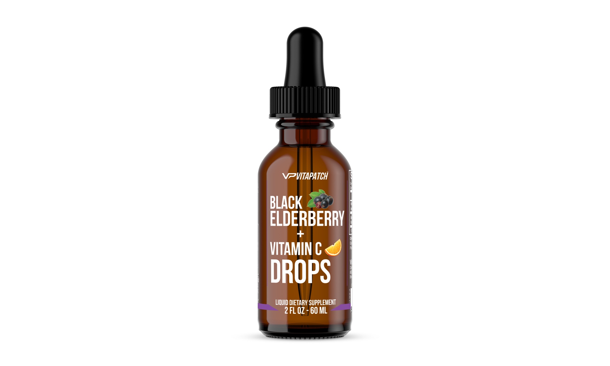 Premium Grade Elderberry Immune Support with Vitamin C Drops
