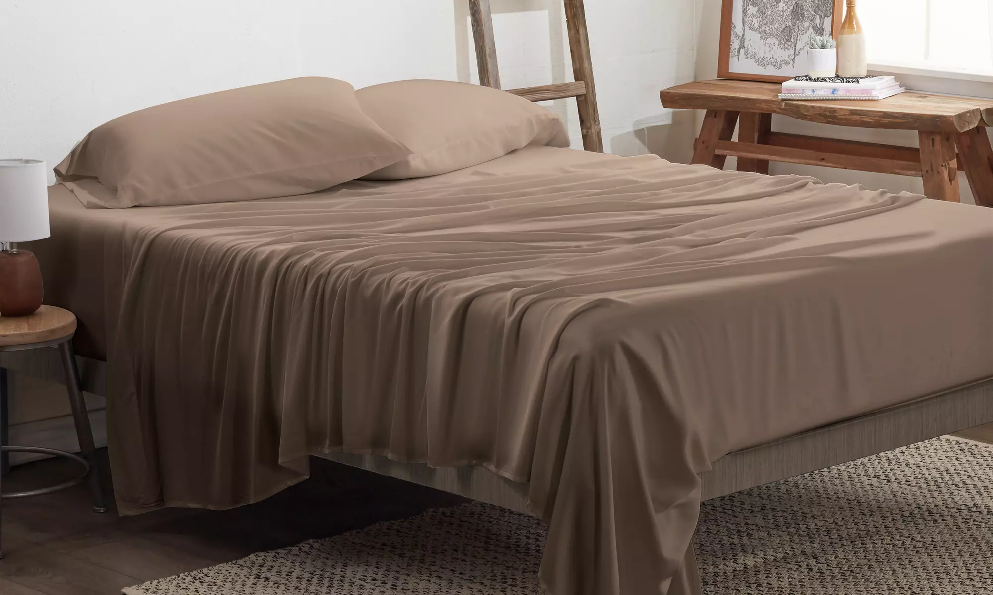 Merit Linens Premium Bamboo 4 Piece Luxury Bed Sheet Set