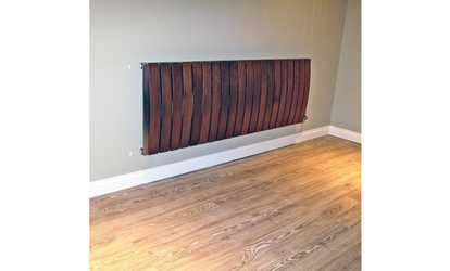 Tuzio E9904T 59.5 x 19.5 in. Verona Electric Plug-In Towel Warmer - Brushed Nick