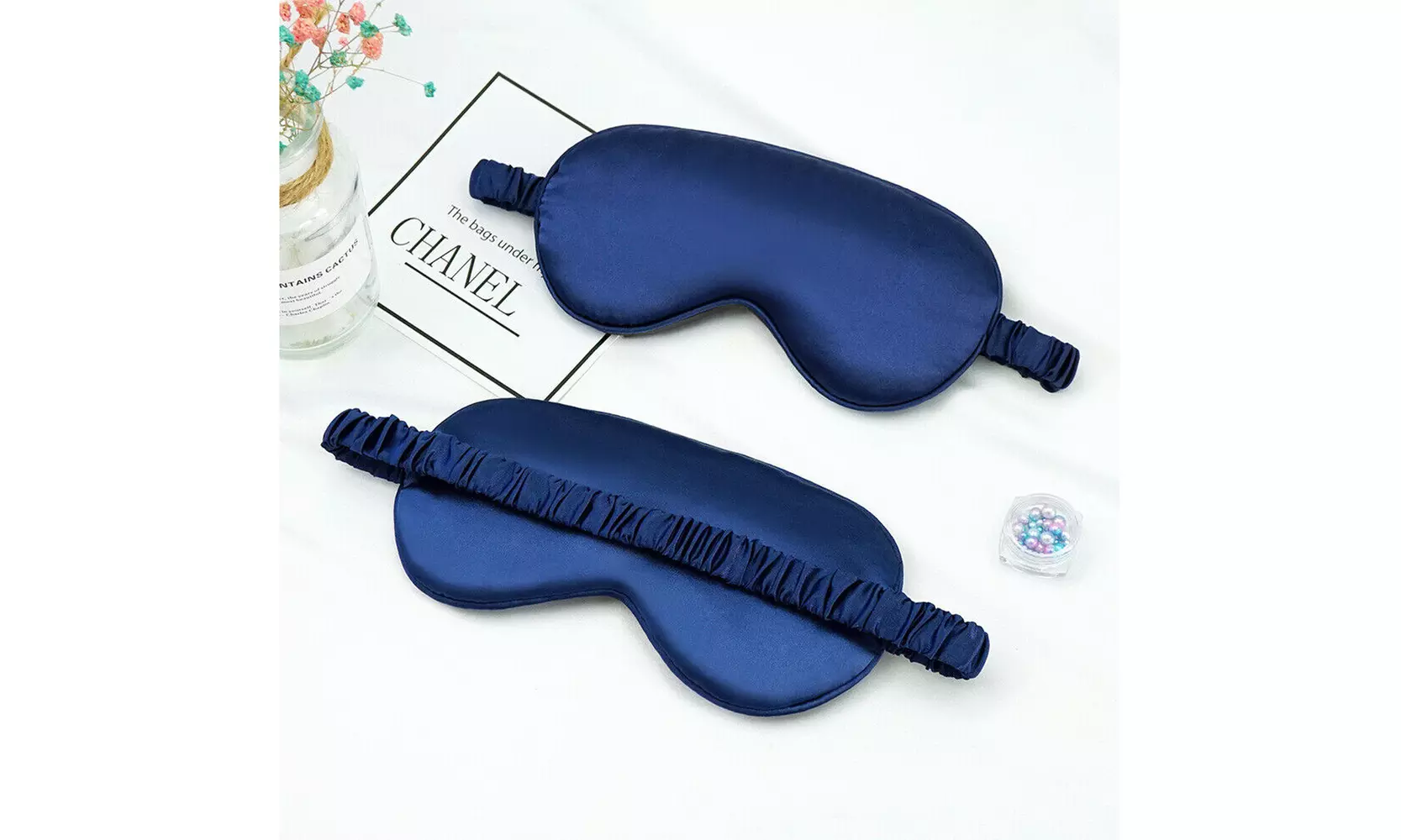Double-sided Satin Silky travel Sleep Eye Mask Cover Padded Blindfold Smooth