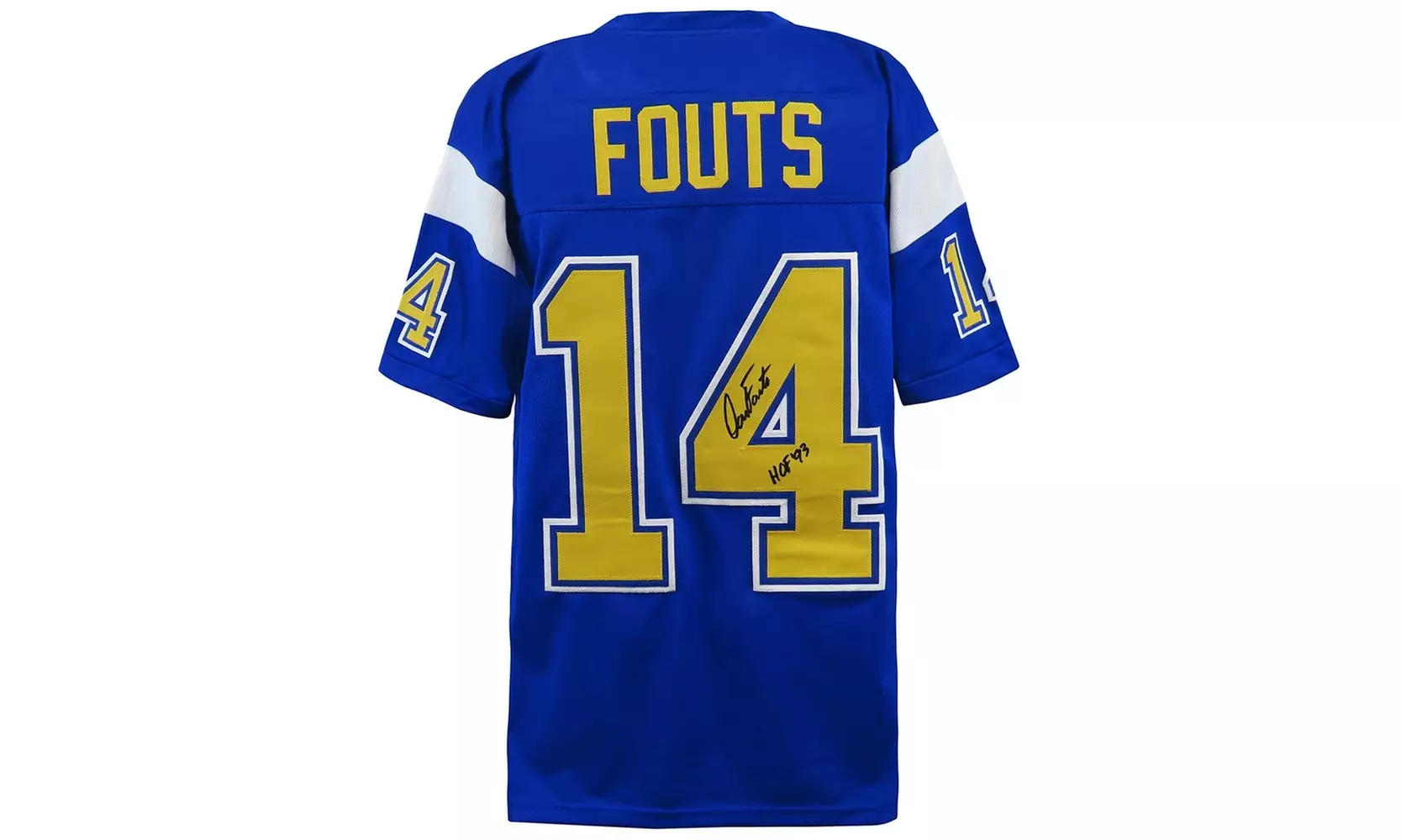 Dan Fouts Signed Navy Throwback Custom Football Jersey w/HOF'93 - Primary Image