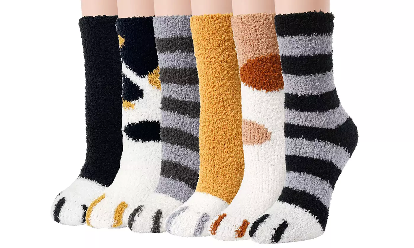 Winter Cat Claws Cute Thick Warm Sleep Floor Socks Sleep Indoor Socks