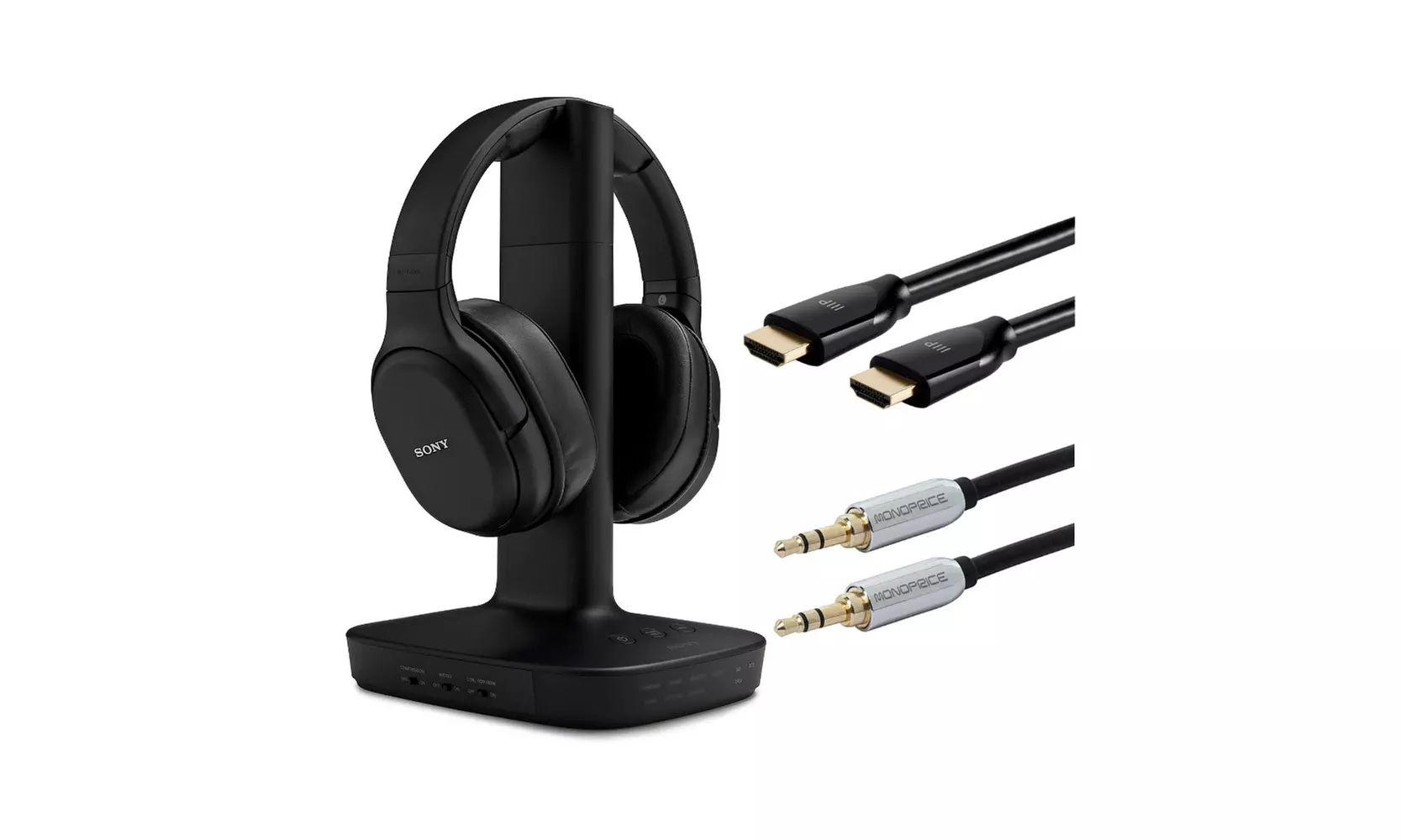 Sony L600 Wireless Digital Surround Overhead Headphones (WH-L600) Bundle  - Primary Image