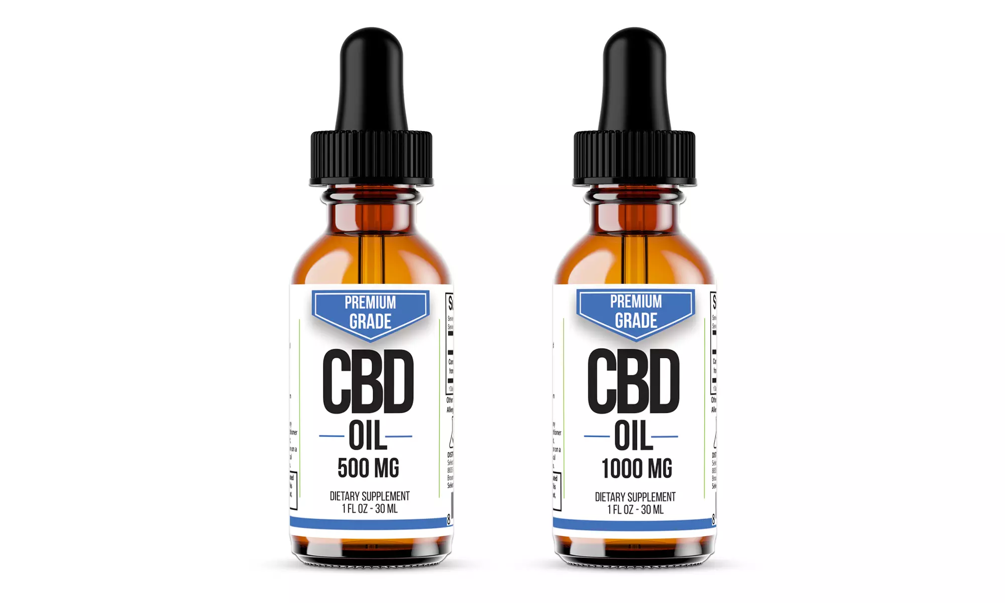 Premium Grade 100% Natural CBD Oil (500mg or 1000mg)