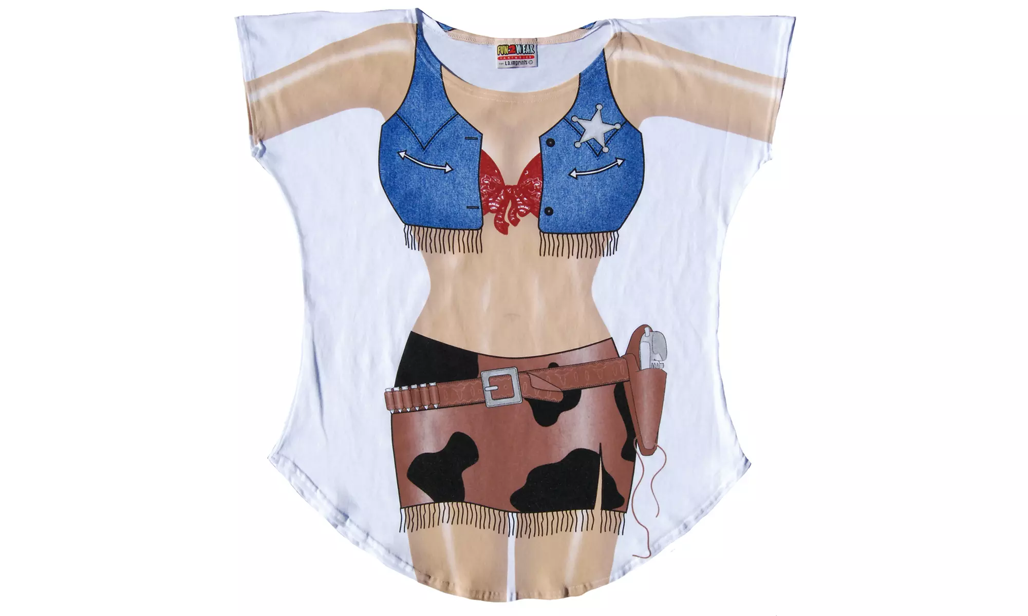 LA Imprints Women's Bathing Suit Cover Up Cowgirl Bikini T-Shirt  - Primary Image