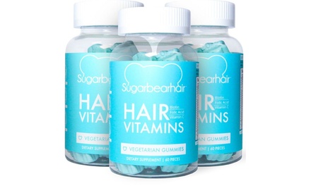 Sugar Bear Hair Vitamins 60 ct Vegetarian Gummies | Groupon