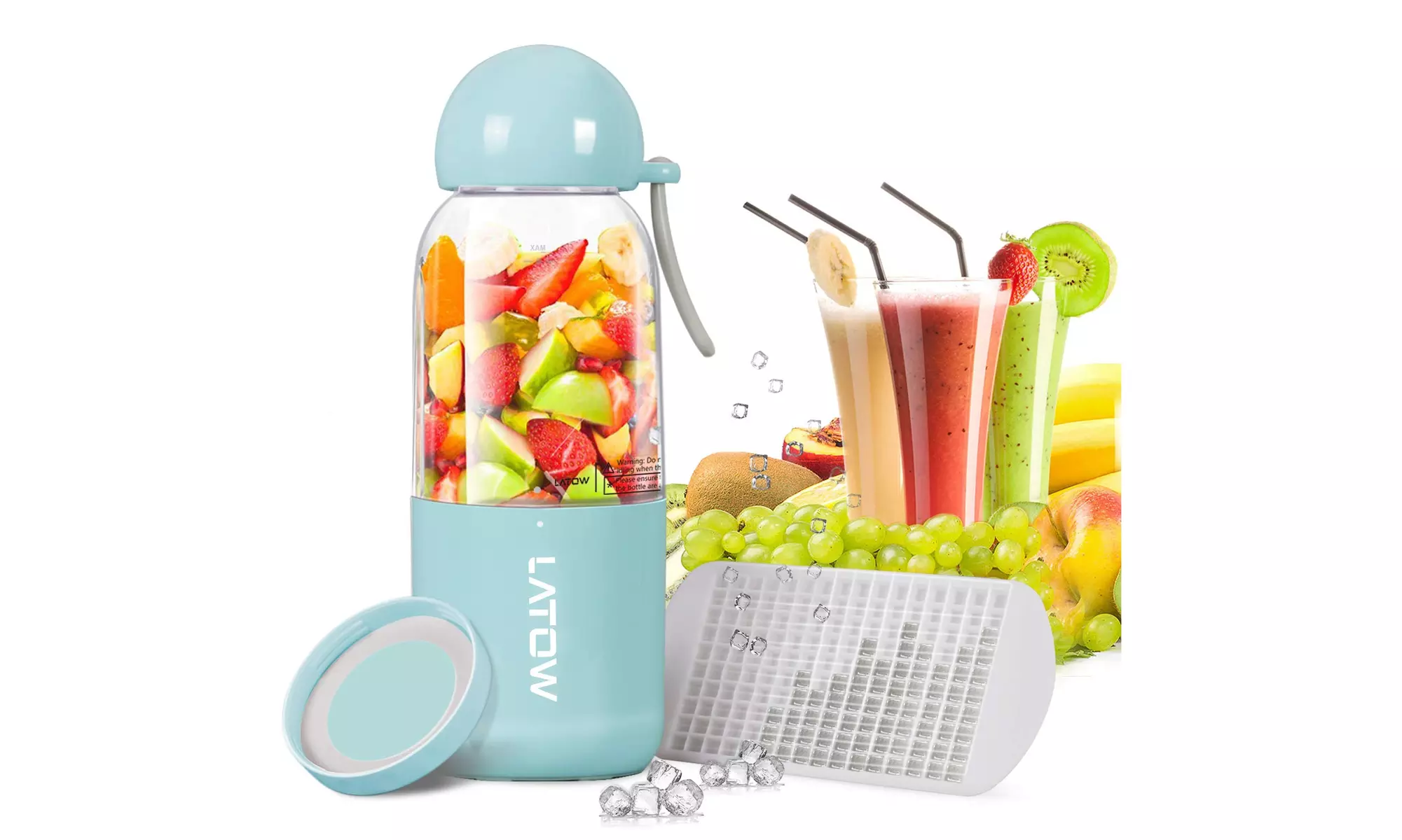 LATOW Personal Blender, Smoothie Blender with Travel Lid, USB Rechargeable - Primary Image