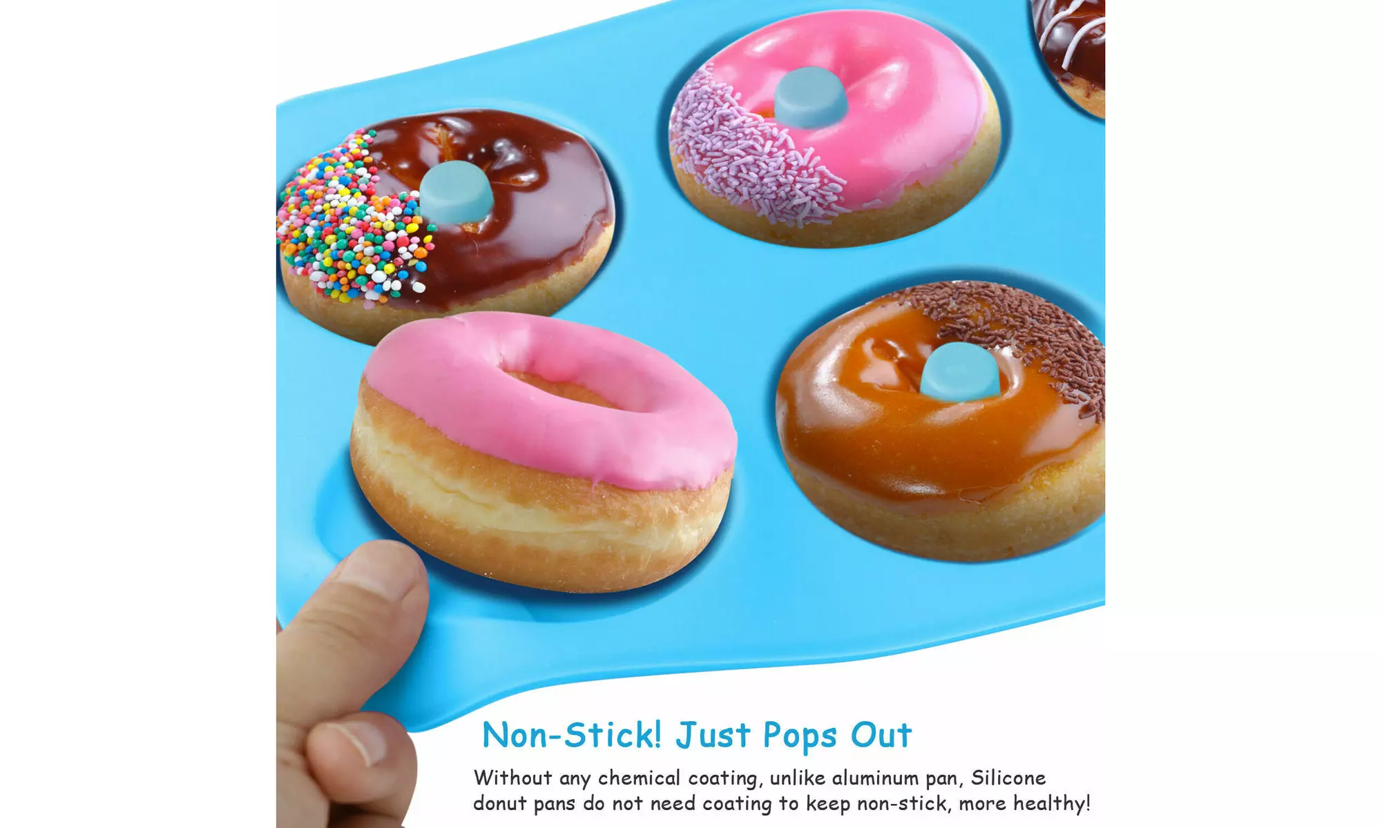 Silicone Donut Mold Donut Mould Pan Baking Tray Bagels Cake Biscuit Muffins