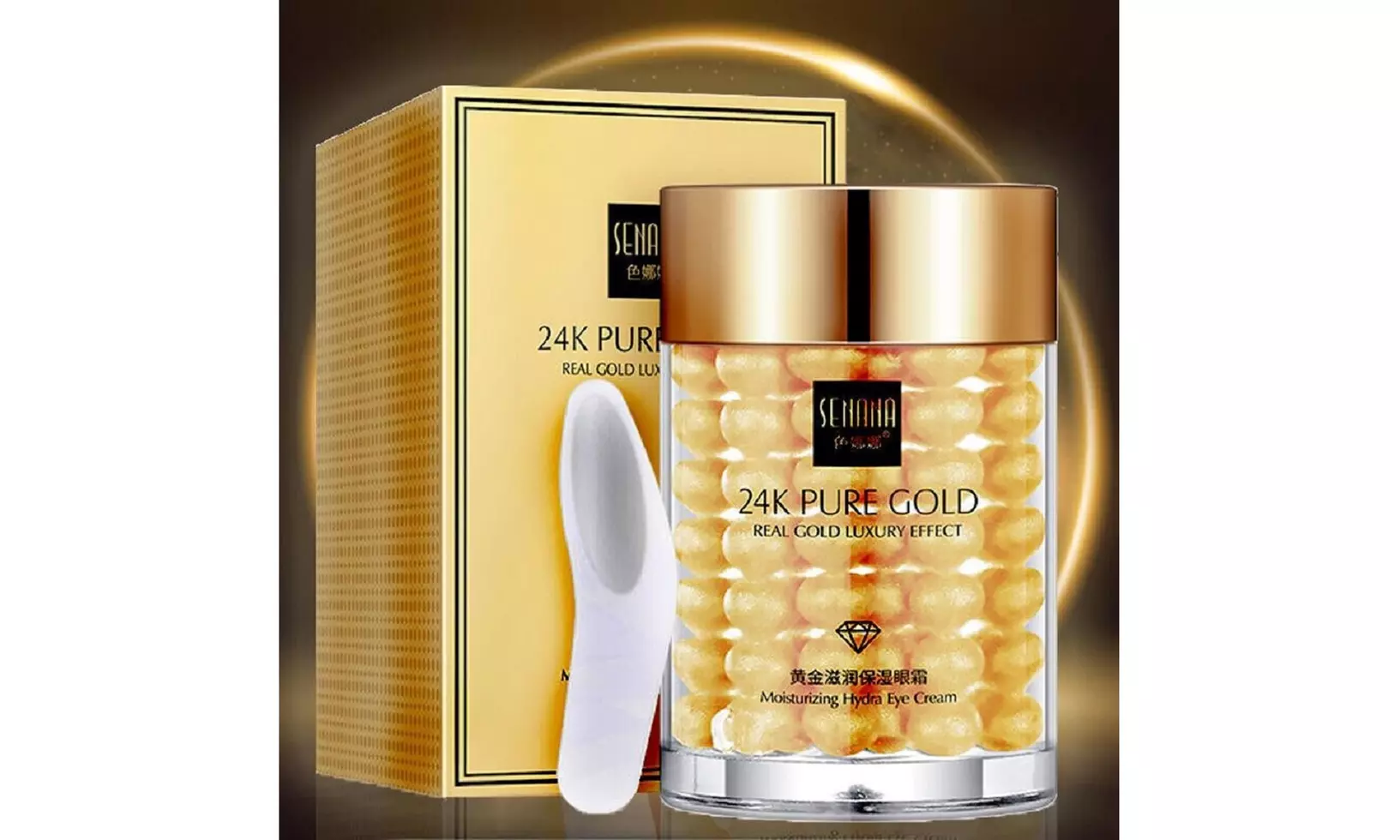 24K Gold Eye Cream Reduce Eye Bags , Puffiness Anti Wrinkle , Aging, Dark Circle