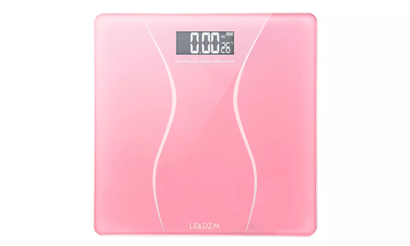 LEADZM 180Kg Slim Waist Pattern Digital Personal Scale Pink - Primary Image