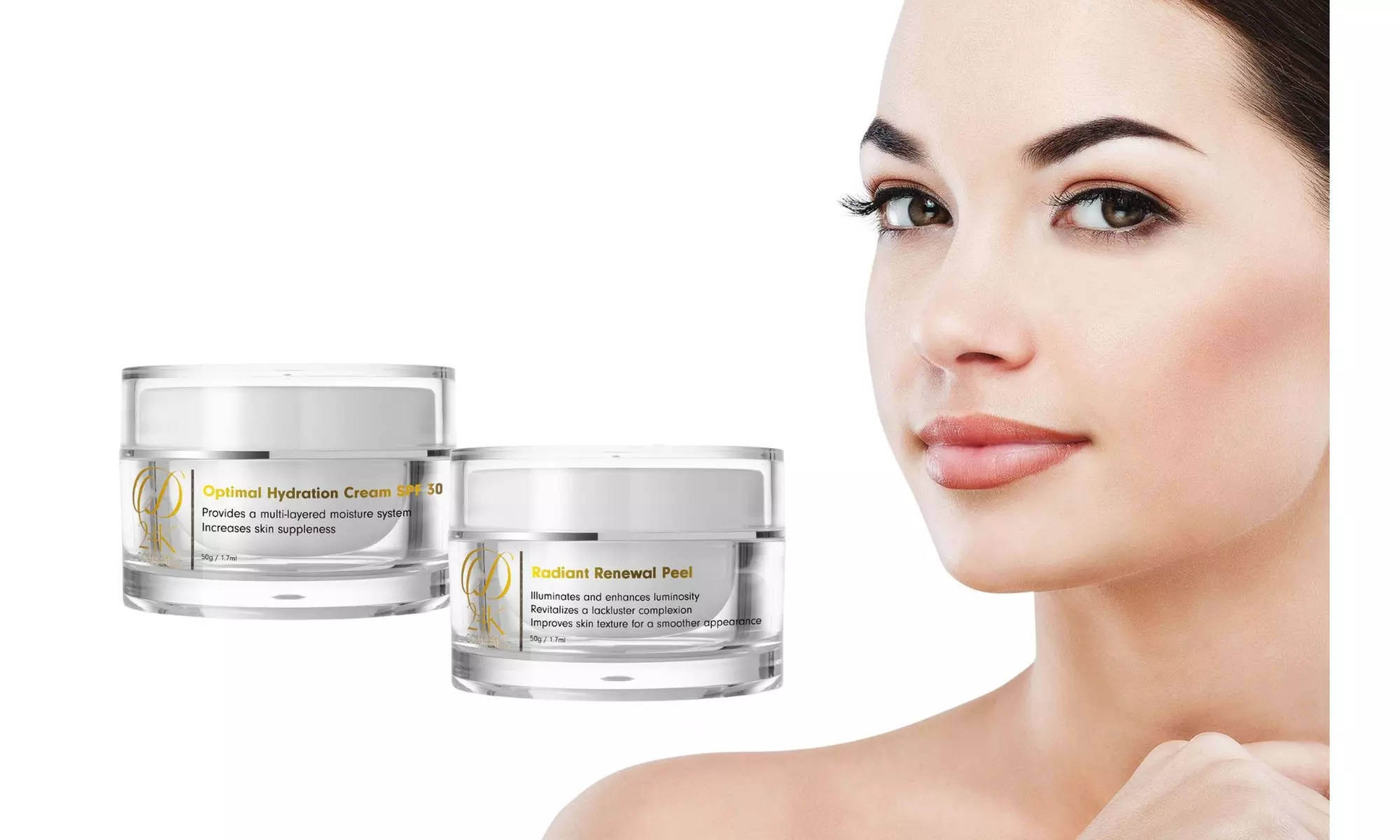 DAILY PREP DUO (D24K Hydration Cream SPF 30 and Radiant Renewal Facial Peel) - Primary Image
