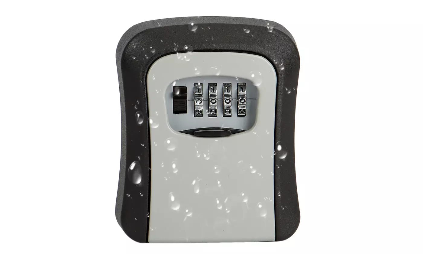 4-Digit Combination Key Lock Box Wall Mount Safe Security Storage Case