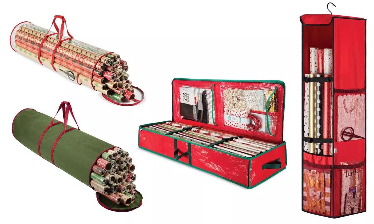 Christmas Gift Wrap Storage Bag & Organizers: Round, Under-bed, & Hanging Styles - Primary Image