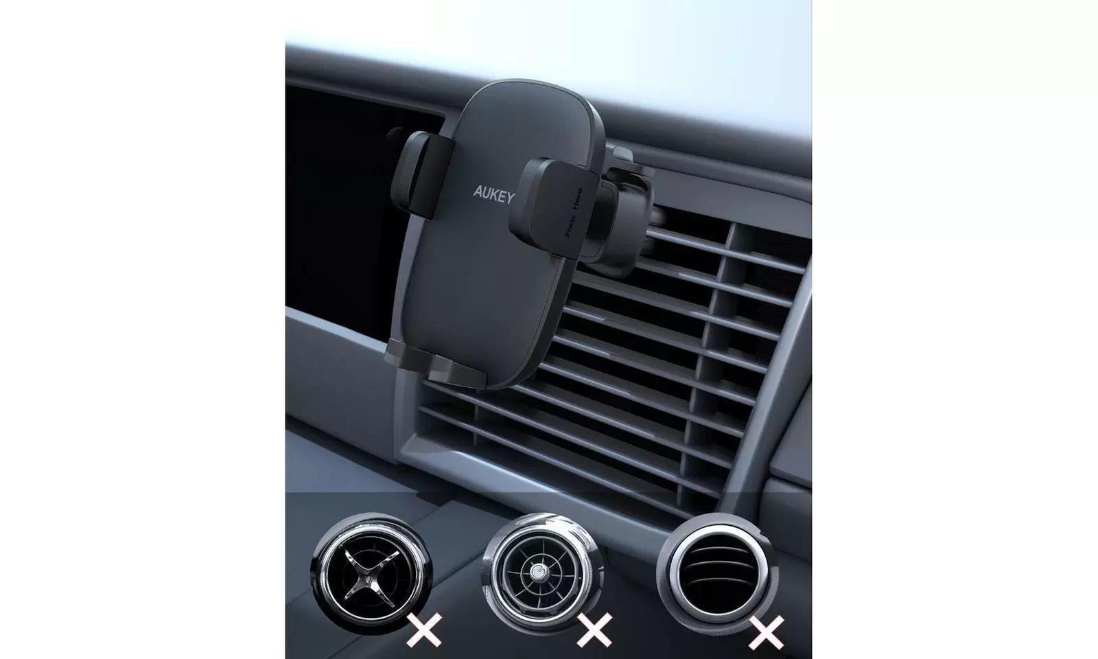 AUKEY Car Phone Mount Upgraded Vent Clip for Air Vent HD C58 - Second Medium