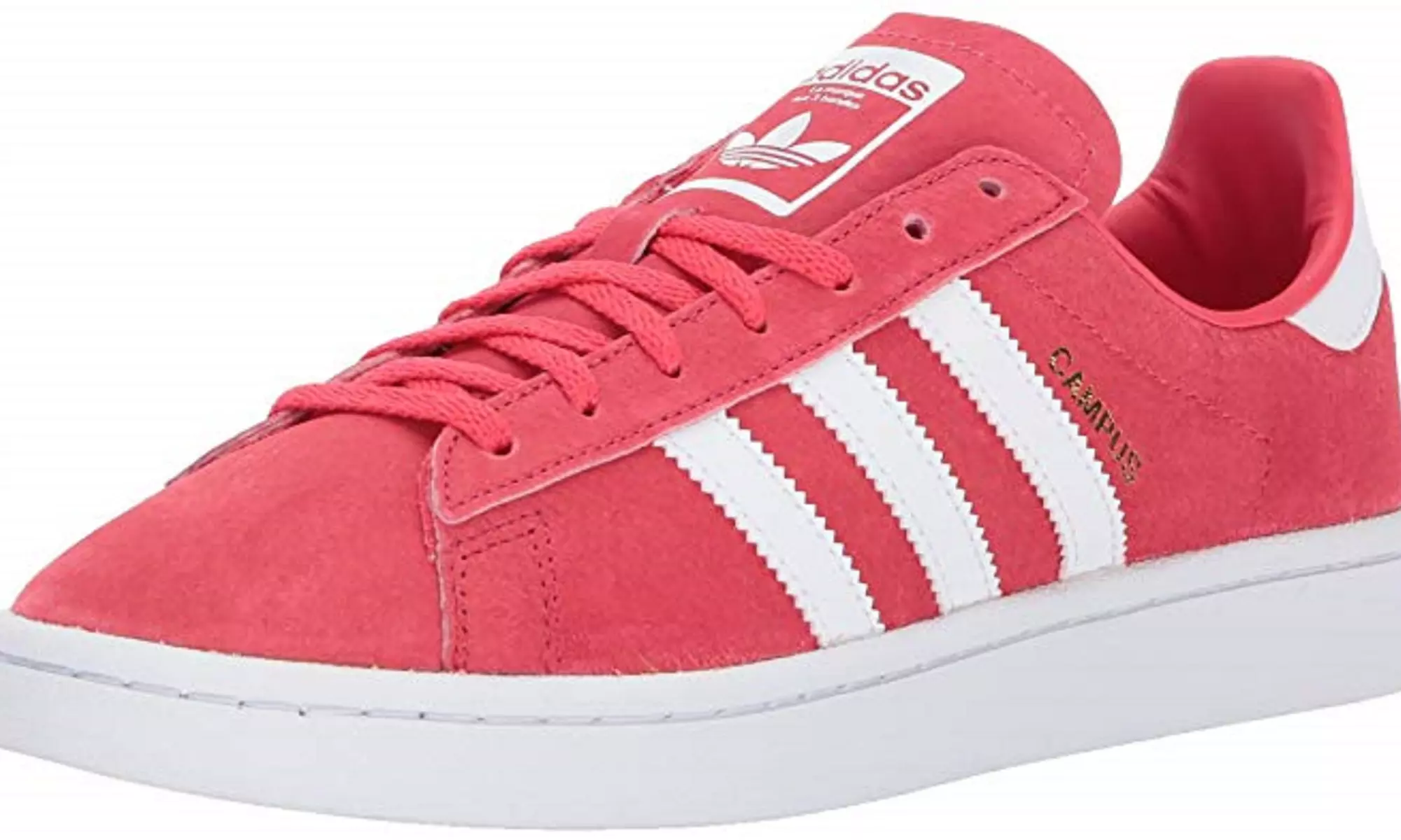 Adidas Originals Women's Campus Sneakers. Color-Core Pink/White/Crystal White.  - Primary Image