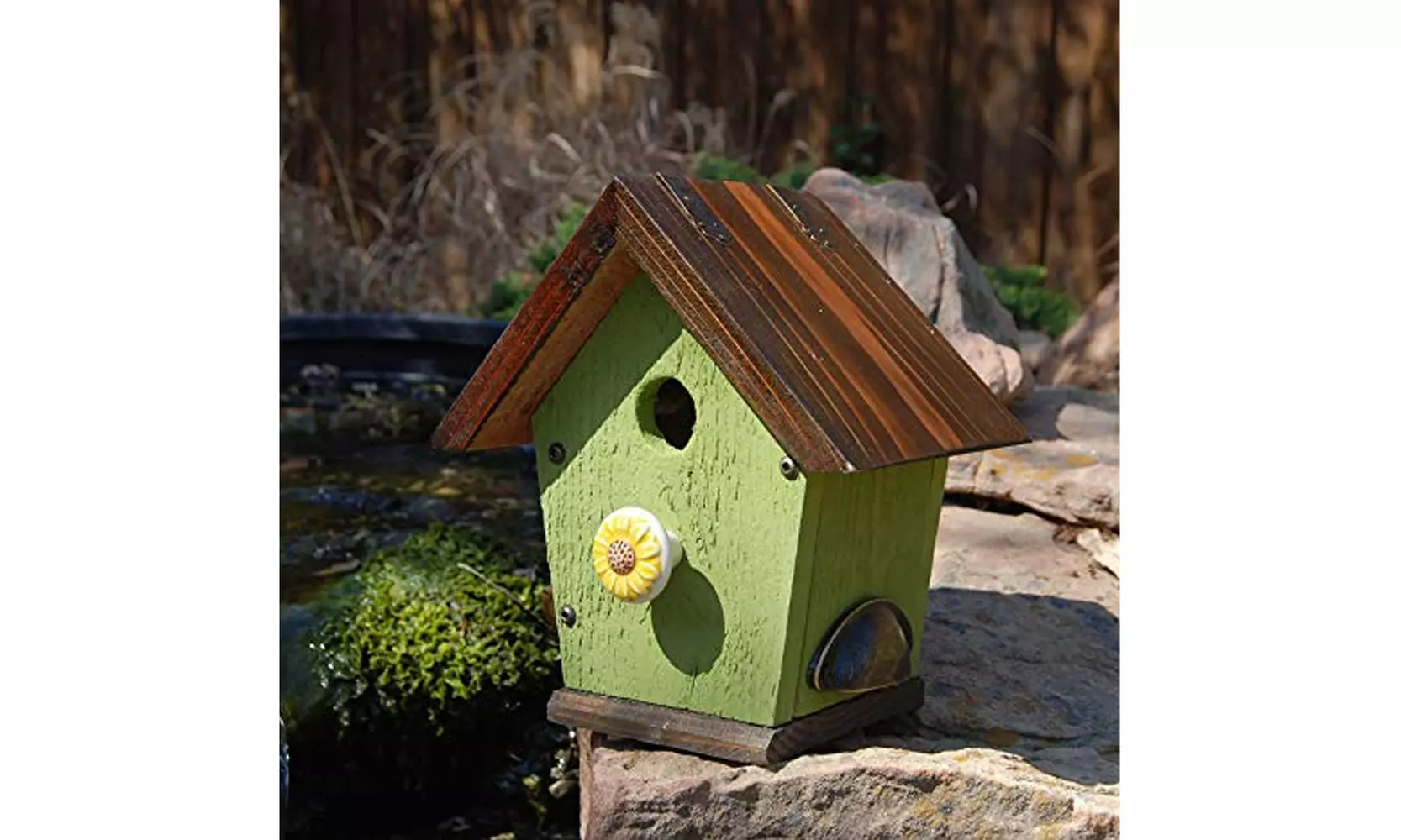 Wooden Birdhouse Garden Outdoor Decor Bird Cages Houses Paint Yourself - Second Medium