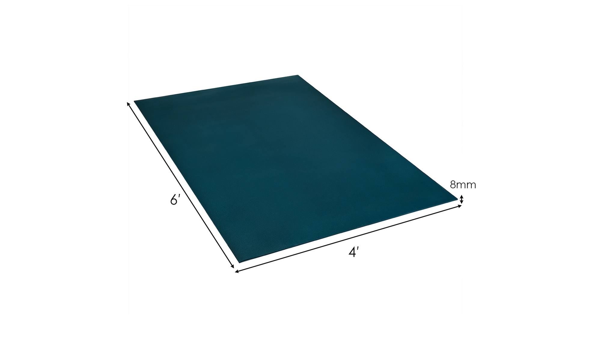 Large Yoga Mat 6' x 4' x 8 mm Thick Workout Mats for Home Gym Flooring