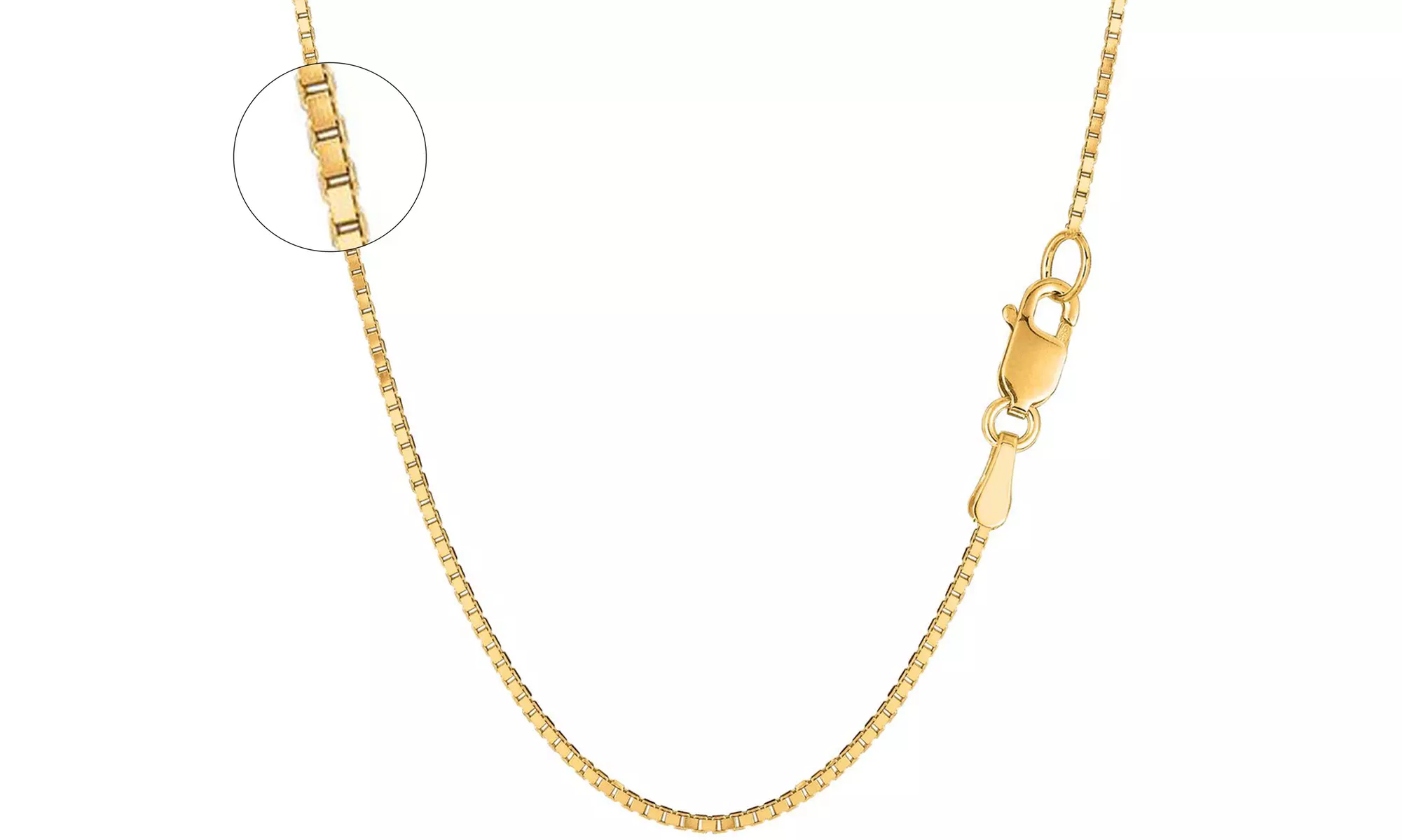 14k Yellow Gold Box Chain Necklace - 1.0mm - Primary Image