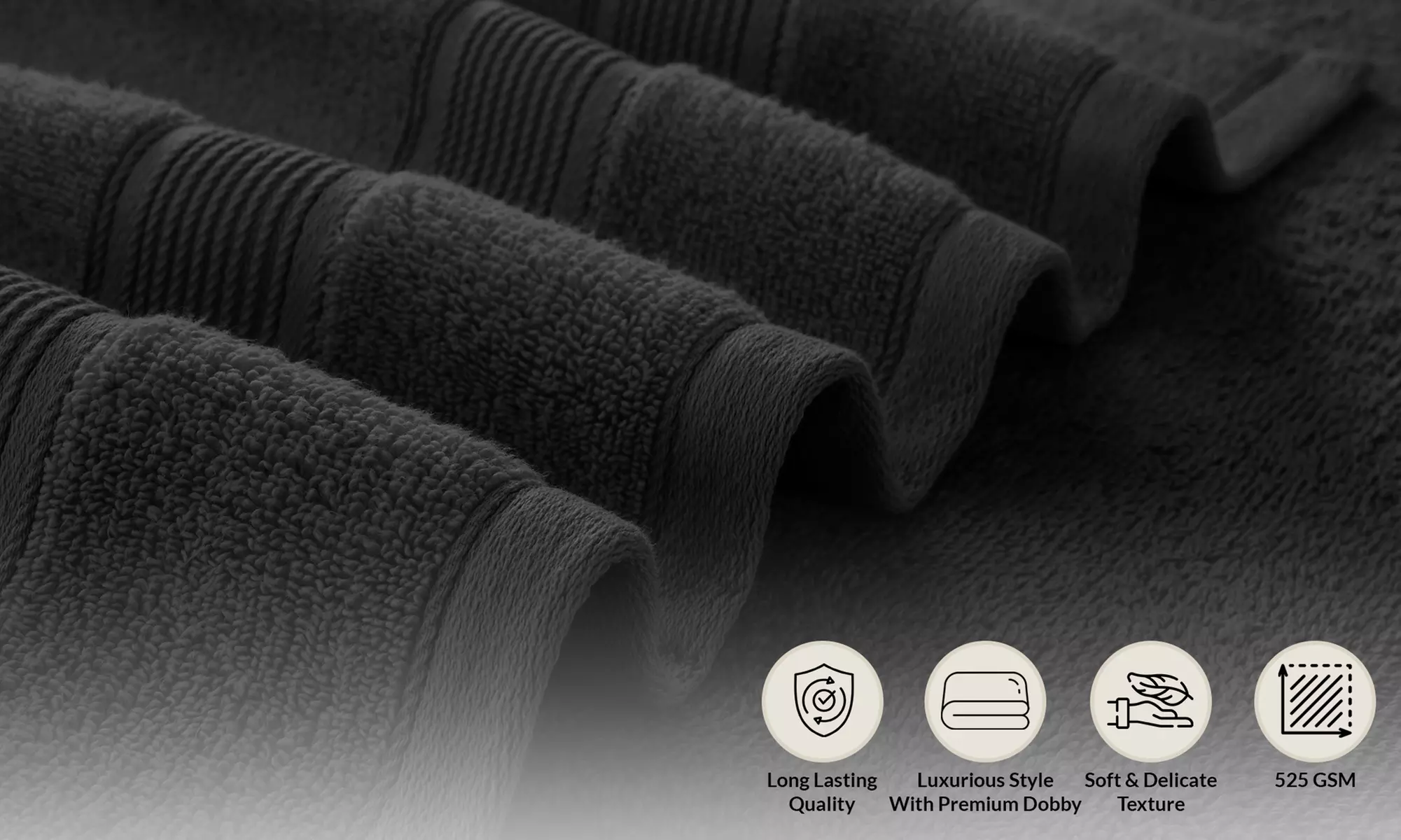 Lux Decor 6 Piece Bath Towel Set, Zero Twist Cotton Towels Soft & Absorbent