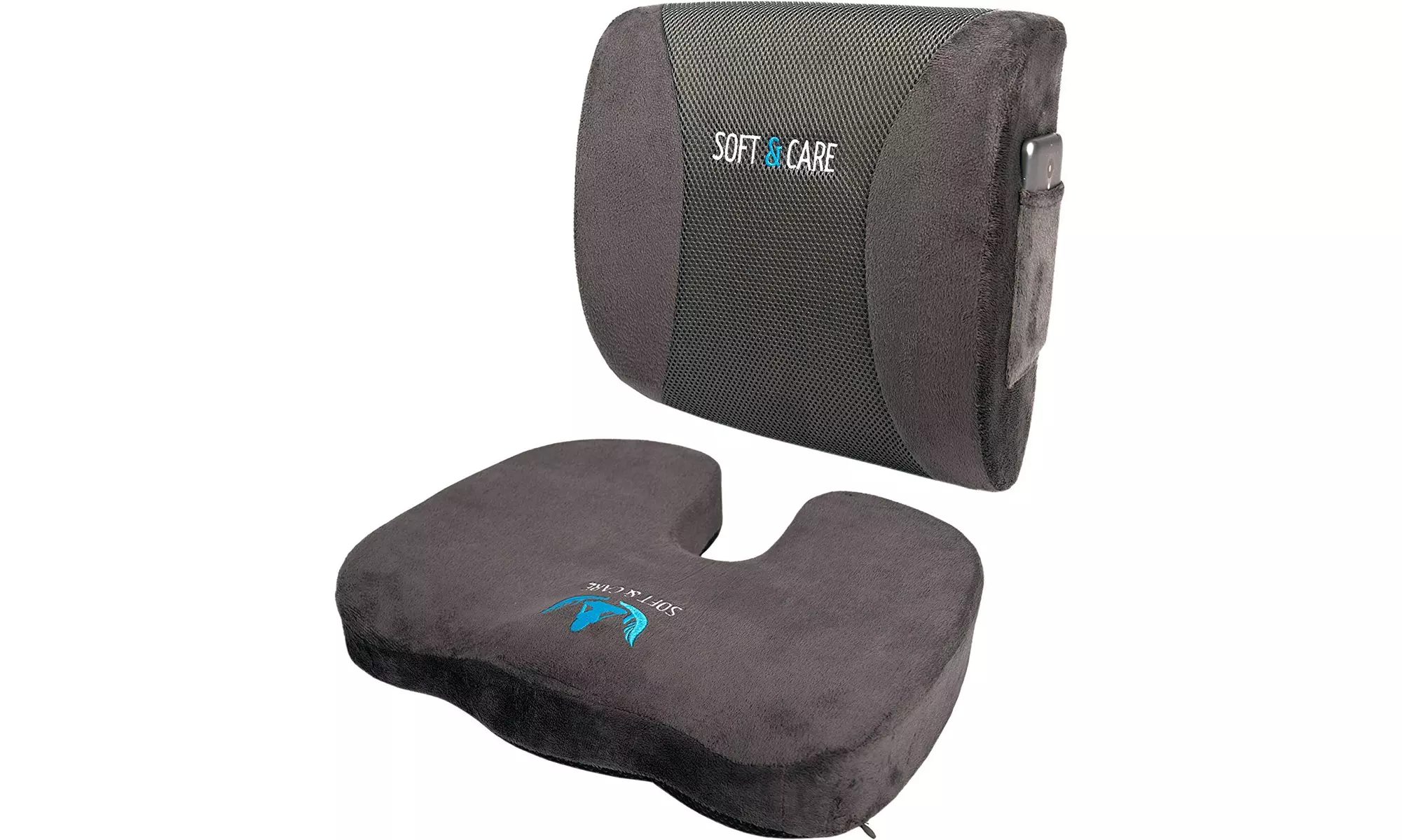 SOFTaCARE seat cushion Coccyx orthopedic memory foam and lumbar support pillow - Second Medium