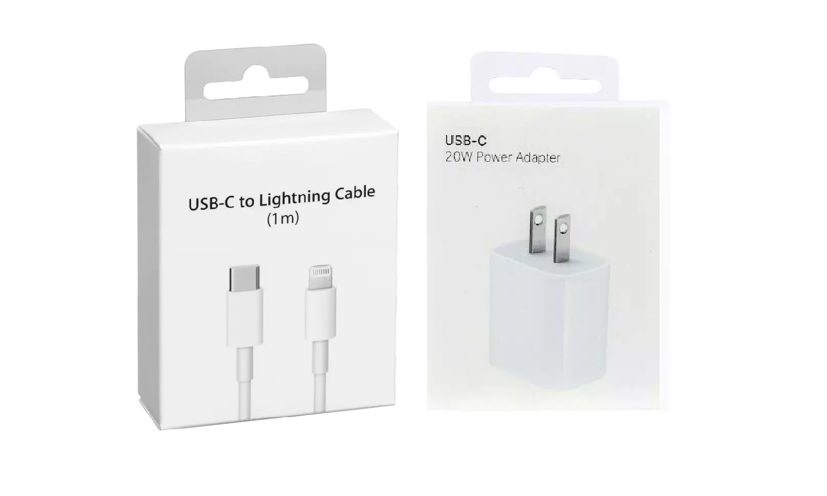 20W USB-C Fast Charger and Lightning to Type C Cable for iPhone 11 12 13 Pro Max - Primary Image