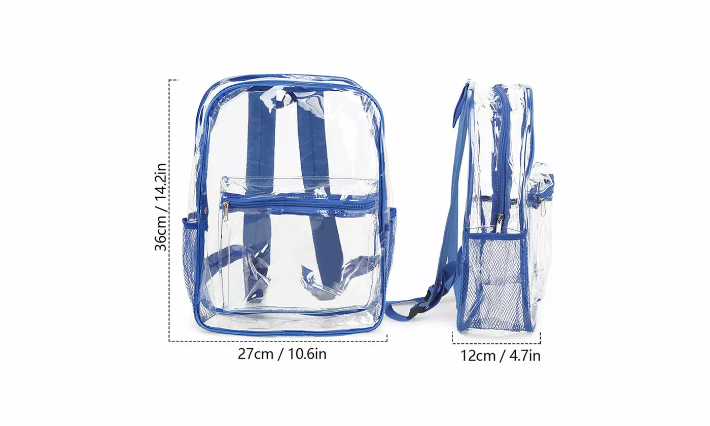 Clear Backpack Duty PVC Transparent Shoulder School Bag