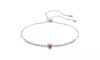 Swarovski One Bracelet - Red - Rhodium Plating