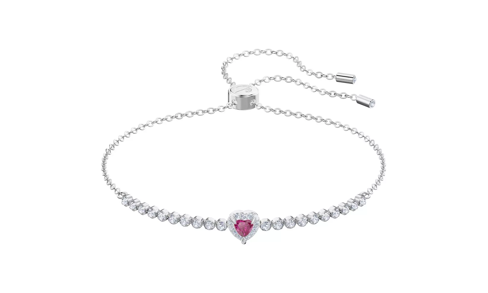 Swarovski One Bracelet - Red - Rhodium Plating - Primary Image
