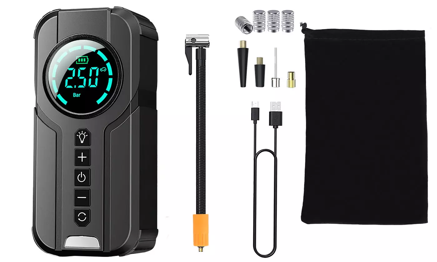 iMounTEK 12V DC 150PSI Tire Inflator with LCD Display & Auto Shut-Off