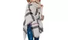 Women's Plaid Turtleneck Knitted Poncho