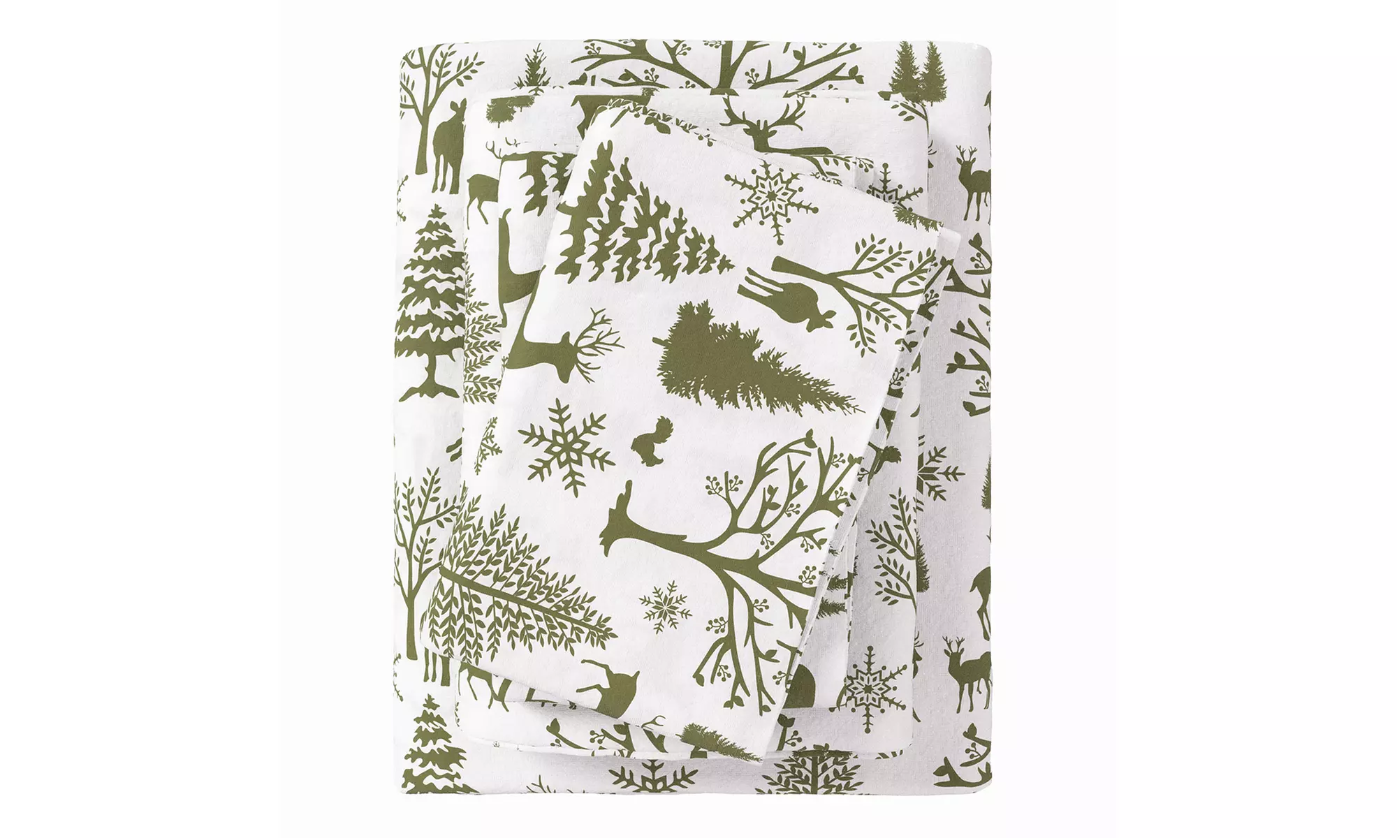 Nature Print Turkish Cotton Flannel Sheet Set
