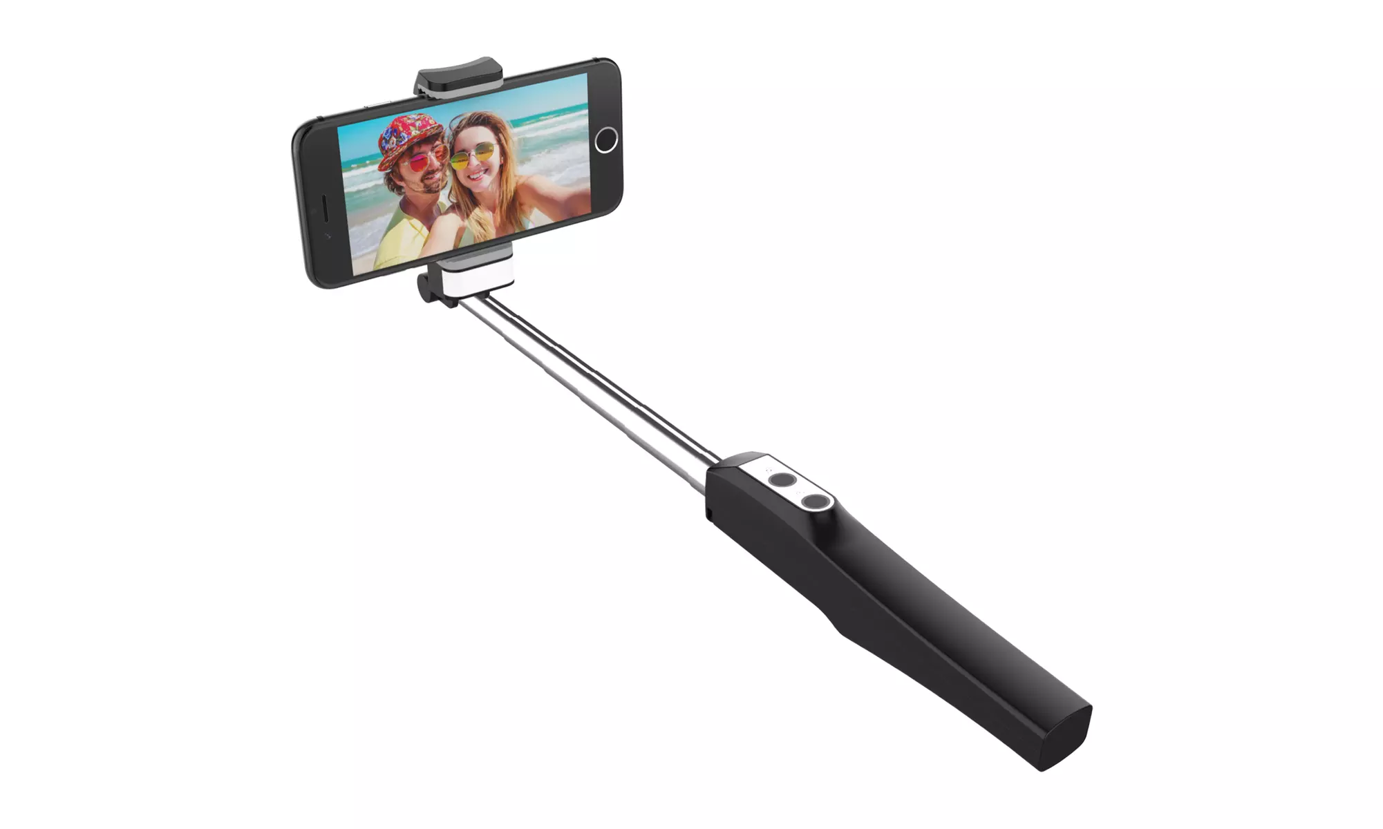 JETech Bluetooth Selfie Stick Extendable Handle with LED Fill Light and Mirror - Primary Image