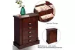 Armoire Jewelry Cabinet Box Storage Chest Stand Organizer Necklace Wood - Second Medium
