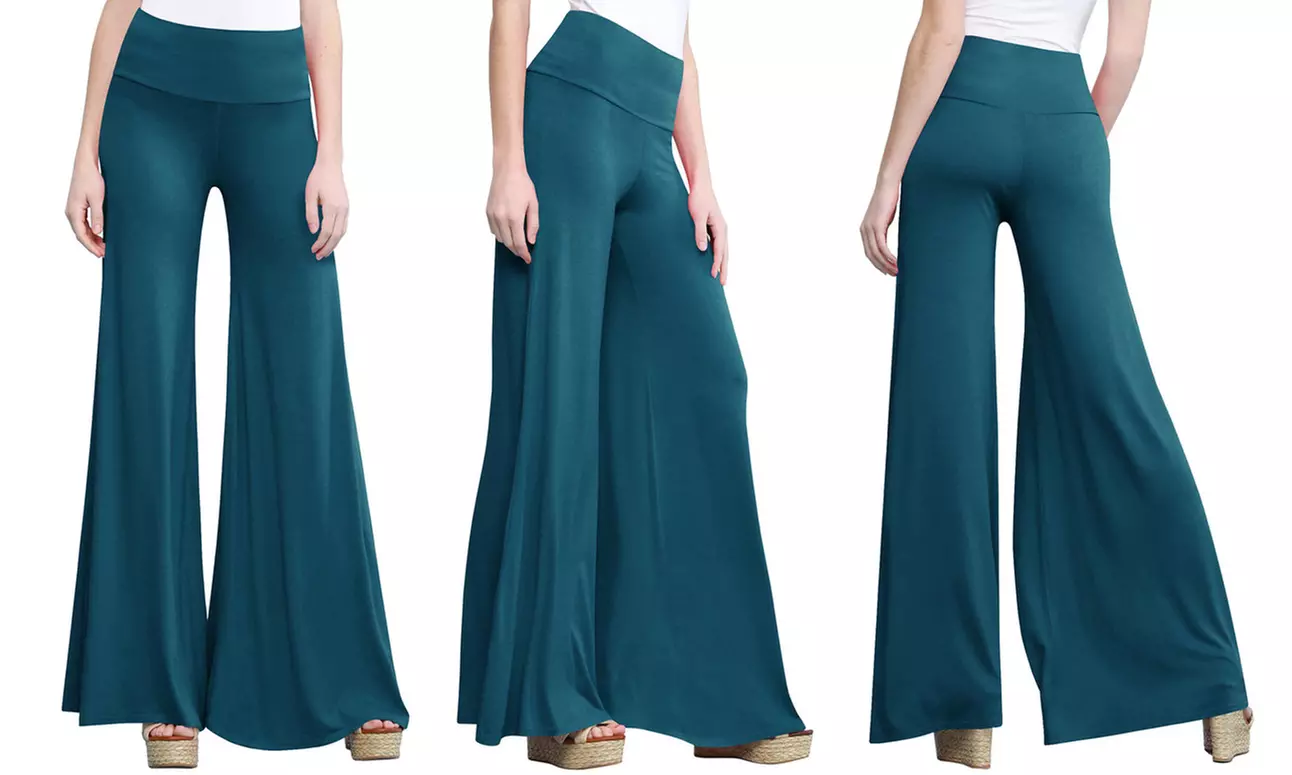 Made by Johnny Women's Casual Comfy Wide Leg Palazzo Pants