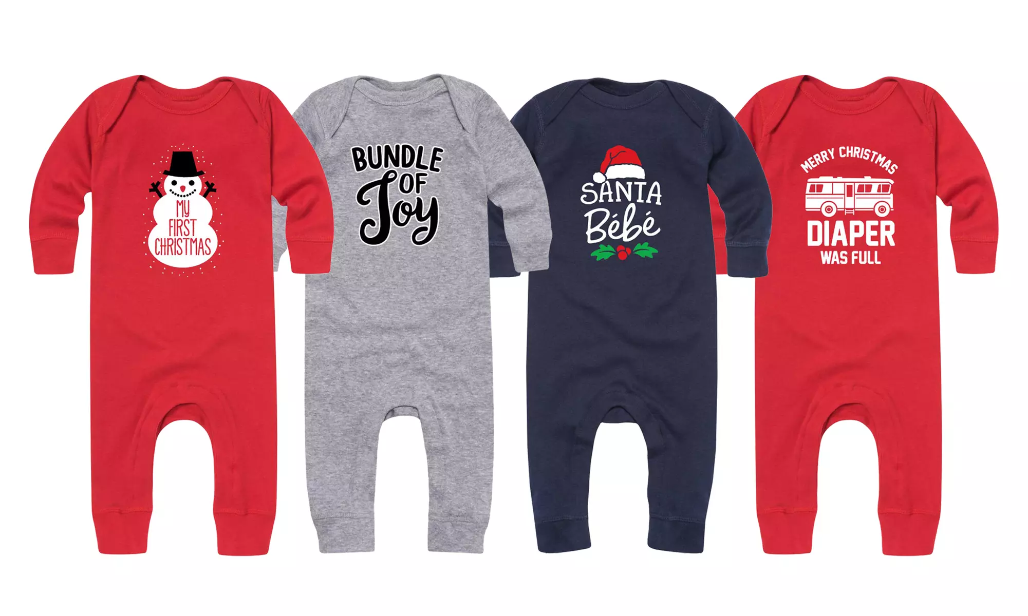 Instant Message: Baby's First Christmas Long Sleeve Winter Bodysuit - Primary Image