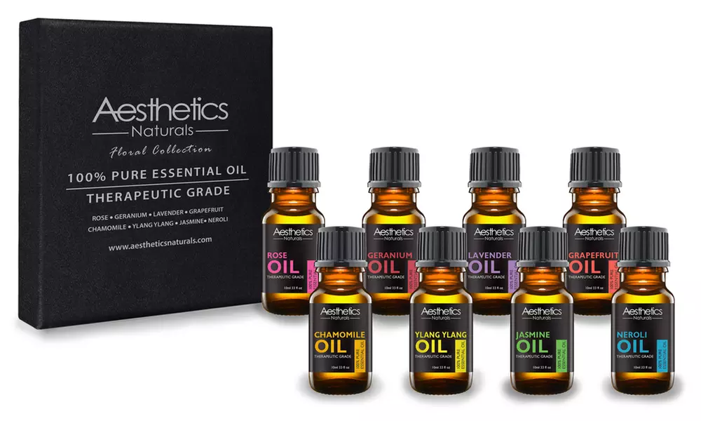 Therapeutic-Grade Aromatherapy Floral Collection Essential Oils (8-Pack) - Primary Image