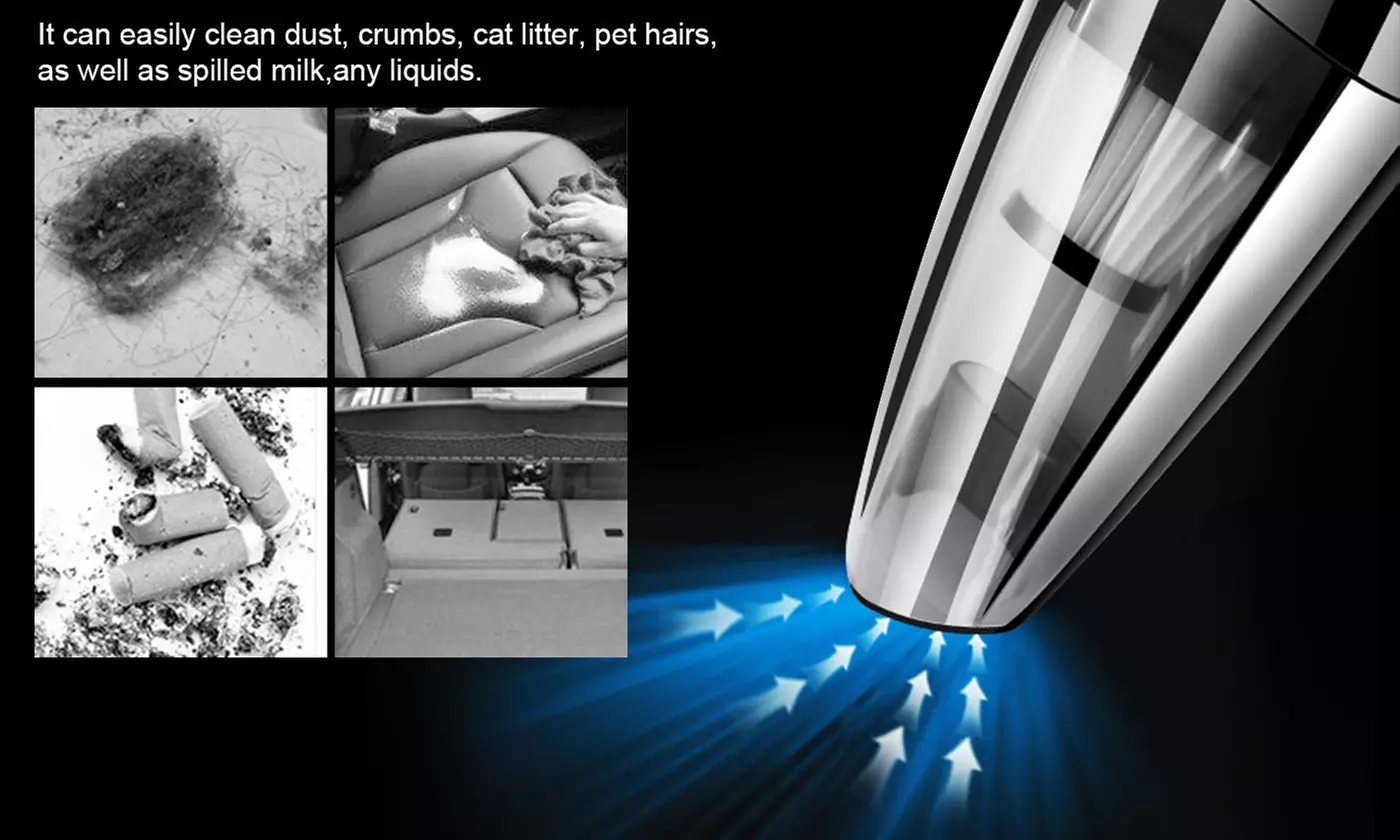 Cordless Hand Held Mini Portable Car Auto Home Vacuum Cleaner 
