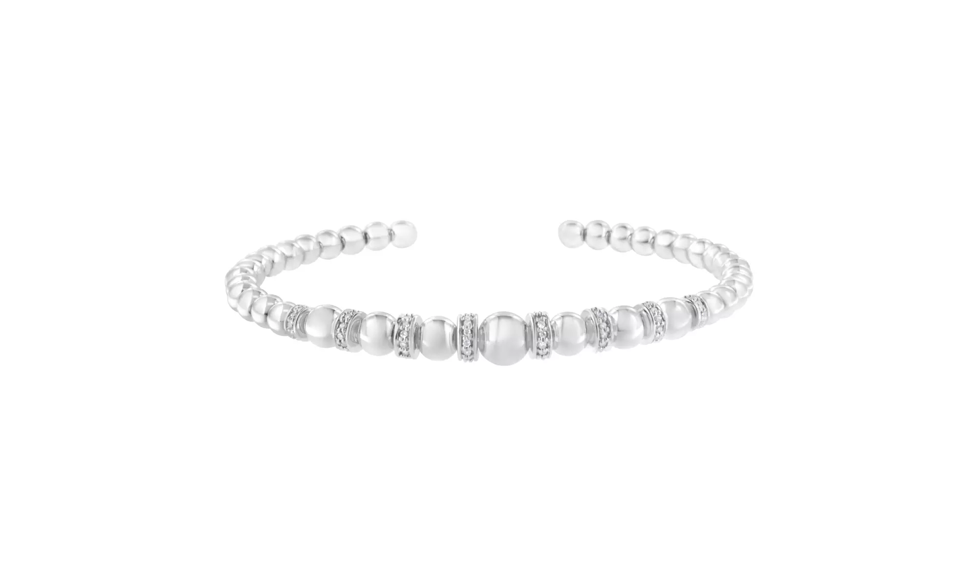 Sterling Silver & Genuine Diamond Bracelet Collection