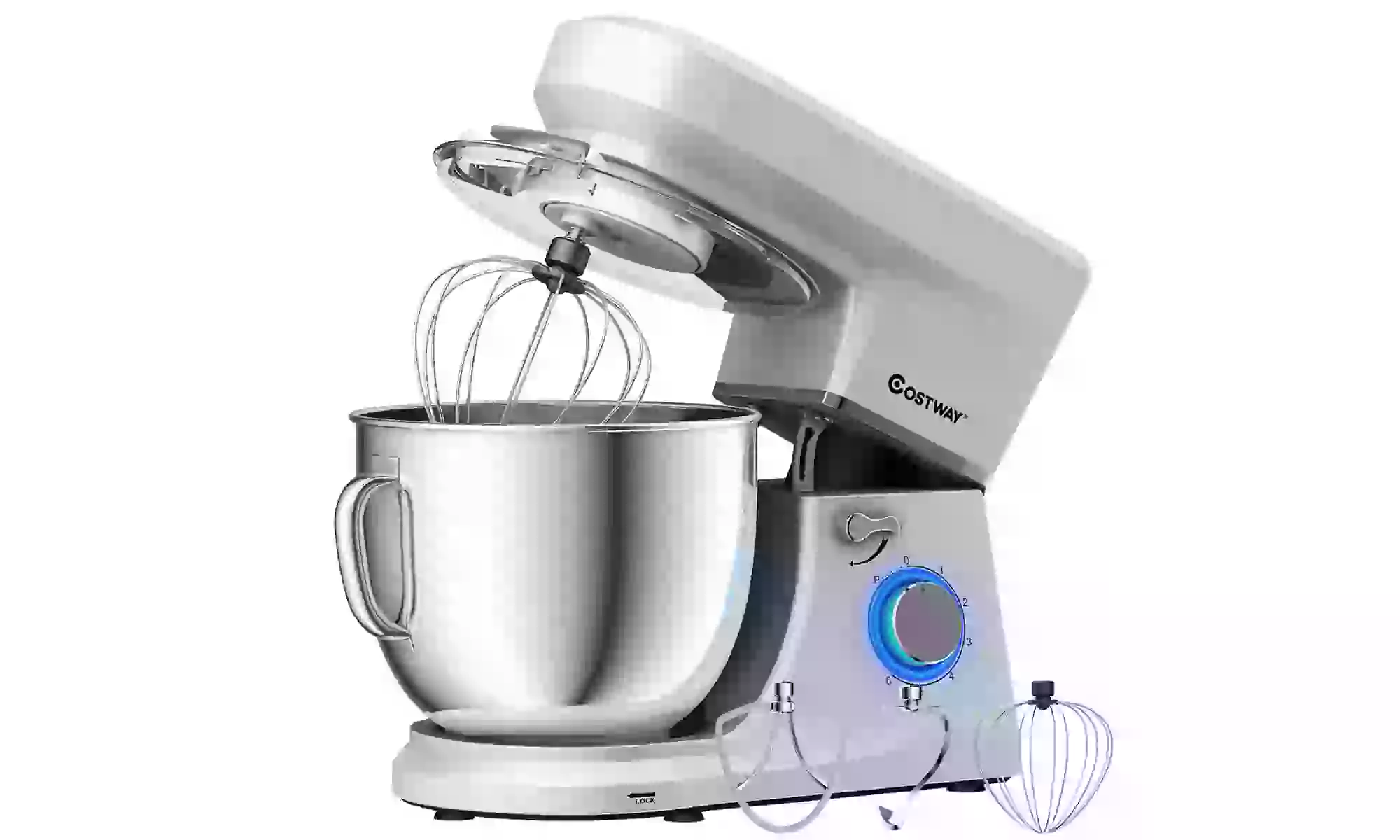 Costway Electric Food Stand Mixer 6 Speed 7.5Qt660W Tilt-HeadStainless