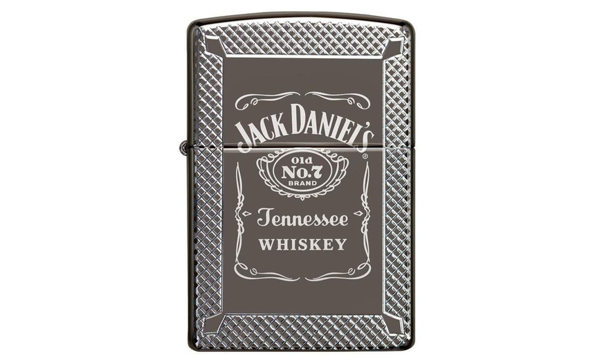 Zippo Jack Daniels Tennessee Whiskey, Black Ice Finish Lighter #49040 ...