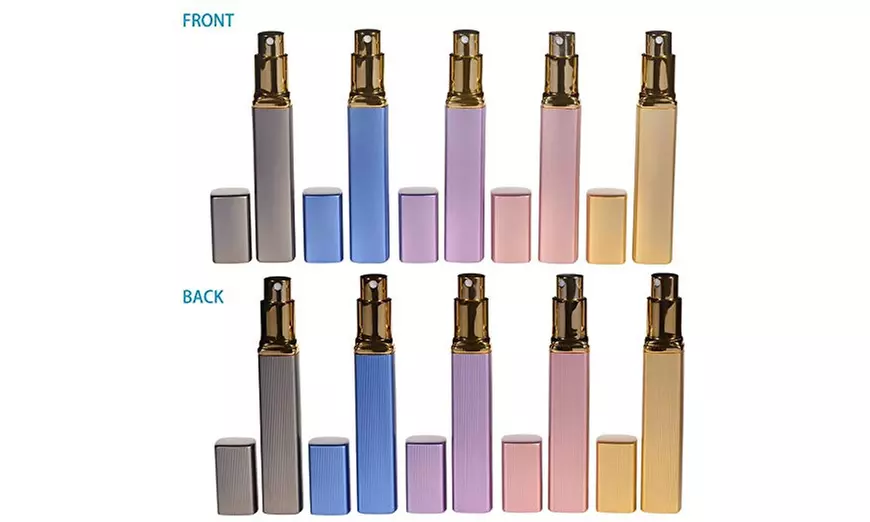 5Ps 12ml Mini Refillable Travel Portable Perfume Atomizer Bottle Spray Pump Case