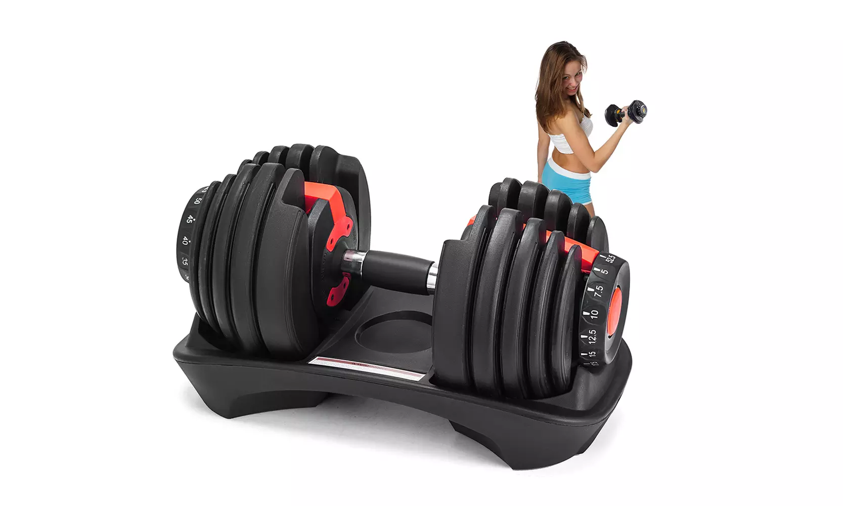 Zillor Fashion 52 LB Adjustable Dumbbells 1Pc Fitness Adjustable Dumbbell - Primary Image