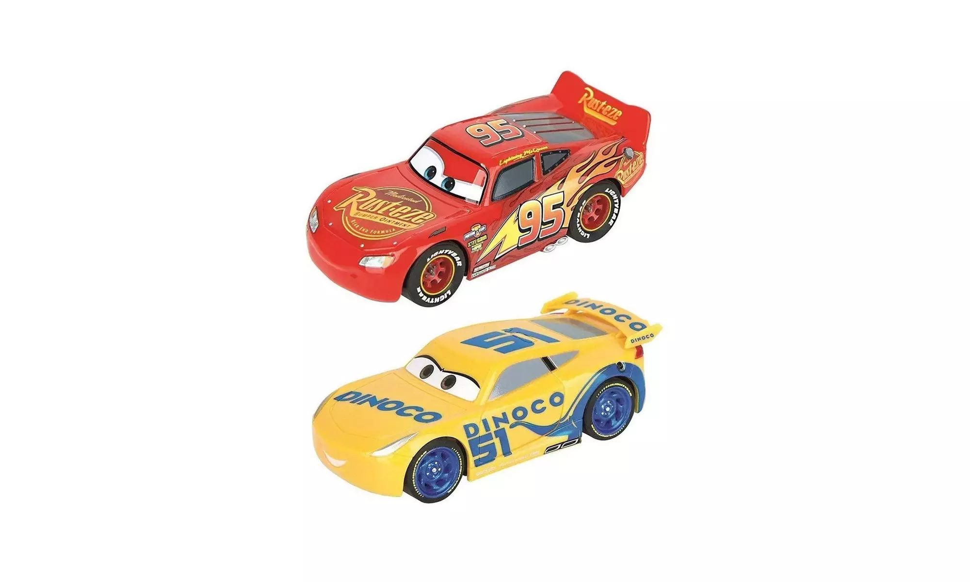 Cars 3 -Slot Car Race Track - Includes 2 cars Lightning McQueen and Dinoco Cruz  - Primary Image